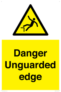 Danger Unguarded edge